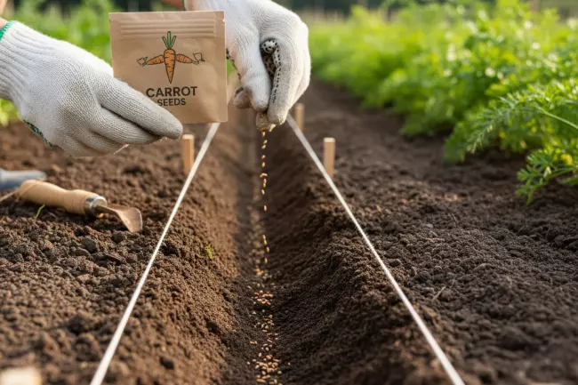 Посев моркови весной без загущения
