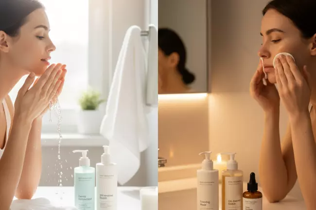 Утреннее и вечернее очищение лица: этапы и средства