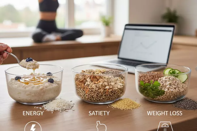 Выбор крупы под энергию, сытость, вес