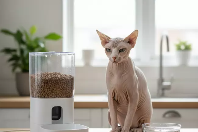 Питание сфинкса: режим, аппетит, контроль веса