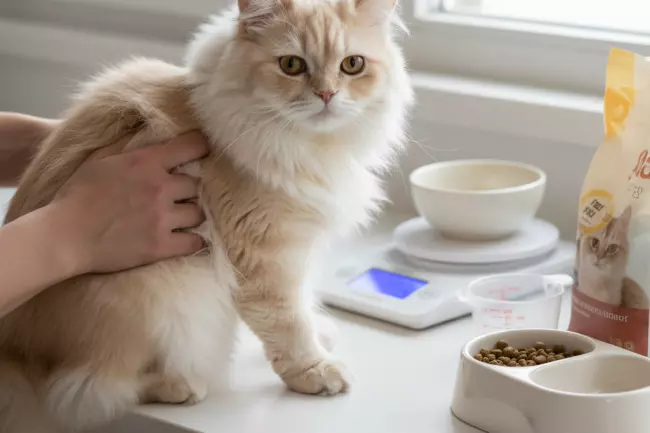 Контроль питания персидской кошки и веса