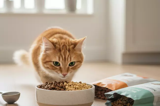 Выбор корма кошке по возрасту и активности