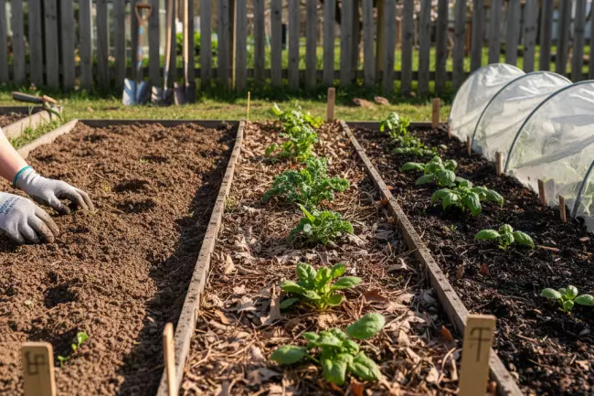 Весенняя подготовка грядок под разные культуры