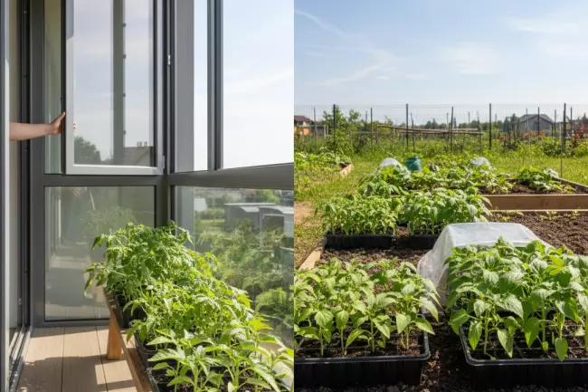 Закаливание рассады на балконе и улице