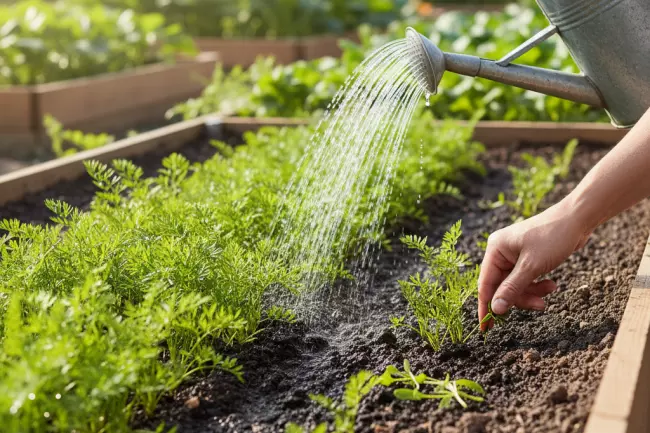 Посадка моркови весной, ровный урожай