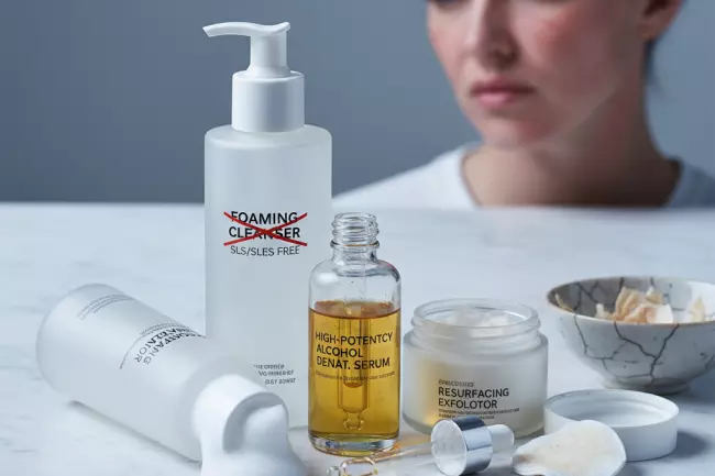 Компоненты ухода, усиливающие сухость кожи лица