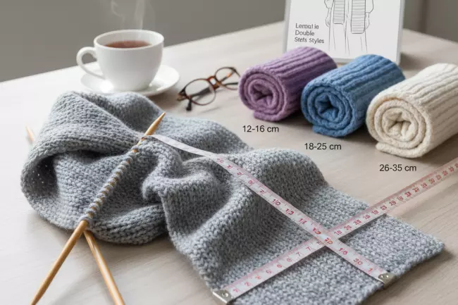 Расчёт длины и ширины шарфа спицами