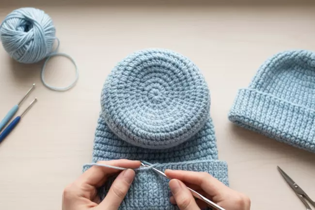 Прибавки и убавки при вязании шапки крючком