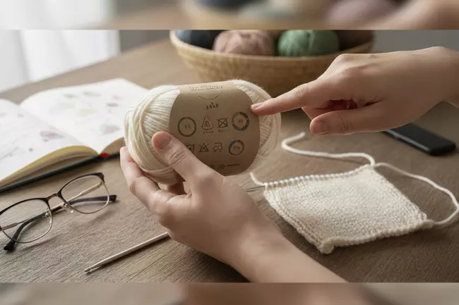 Информация на этикетке пряжи для вязания