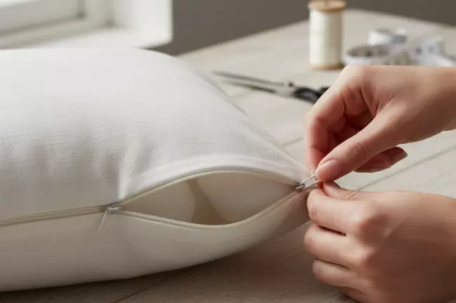 Застёжки для подушек: удобство стирки и замены