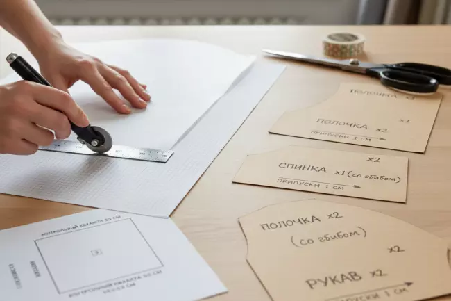 Подготовка выкройки к раскрою без искажений