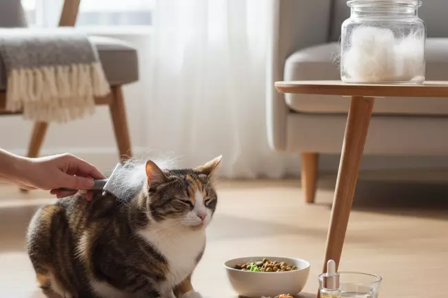 Питание и уход для уменьшения линьки кошки