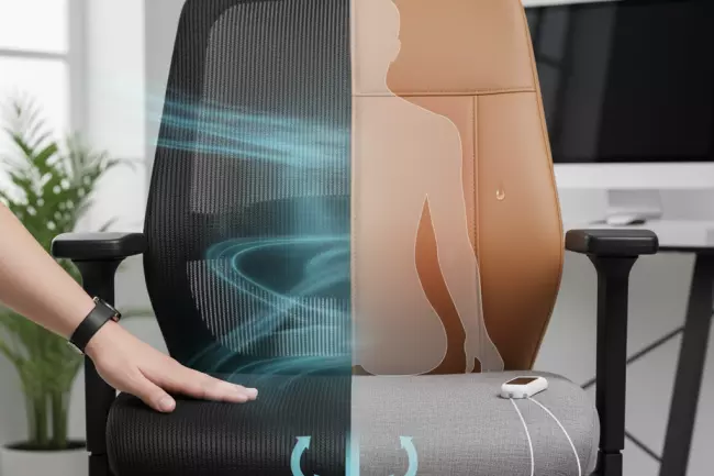 Дышащая обивка и вентиляция стула для работы