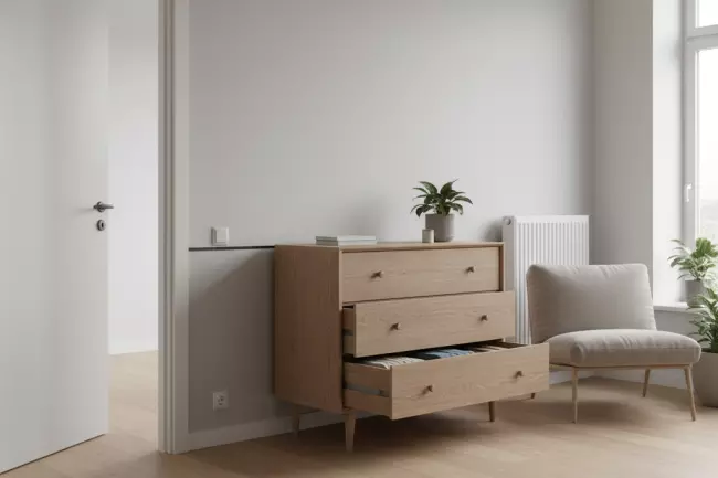 Размещение комода без помех проходу