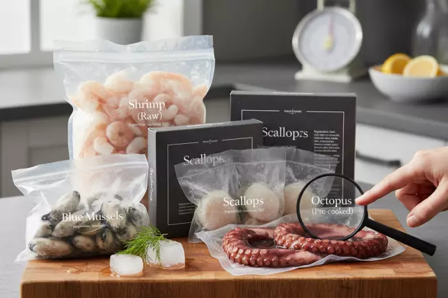 Выбор замороженных морепродуктов для домашнего меню