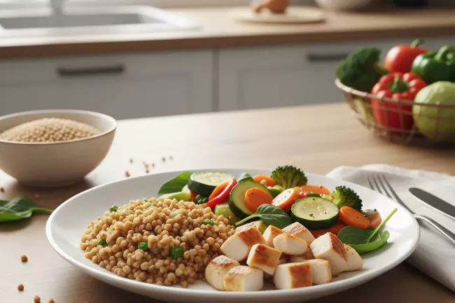 Крупы с белками и овощами ежедневно