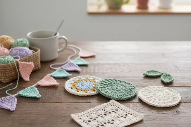 Декоративные элементы крючком для дома