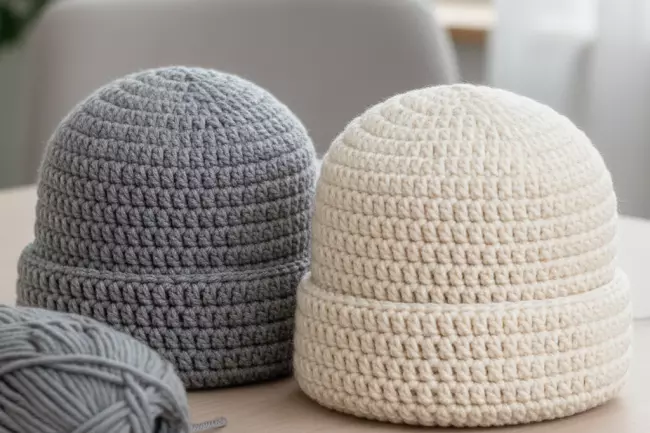 Вязание шапки крючком для начинающих без узоров