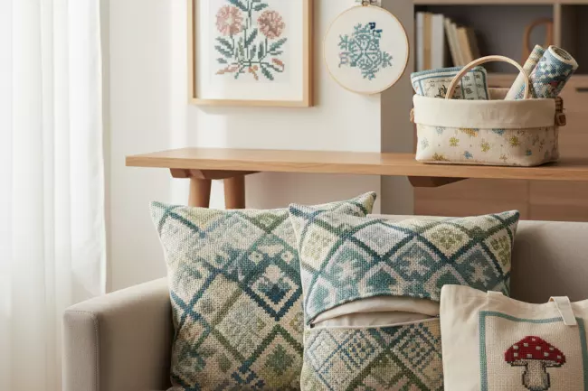 Идеи применения готовой вышивки крестом