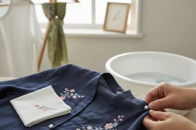 Уход за одеждой с вышивкой: стирка и отжим