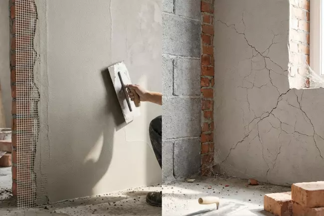 Армирование стен сеткой в штукатурном слое