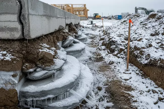 Пучинистые грунты при промерзании и строительстве