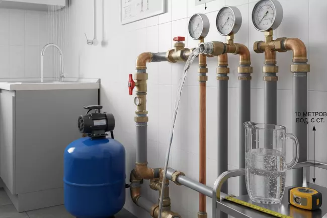Давление воды в водоснабжении частного дома