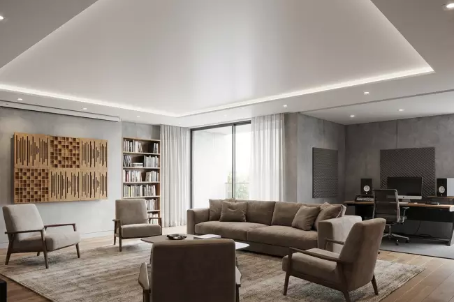 Влияние натяжного потолка на акустику комнаты