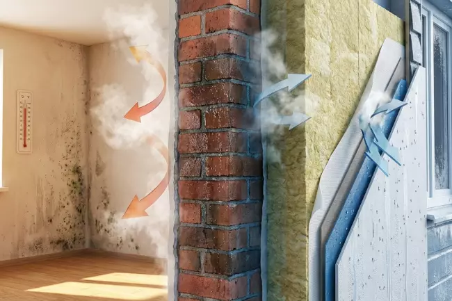 Утепление и замедленное высыхание стен после намокания