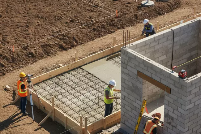 Разбивка осей дома на участке пошагово