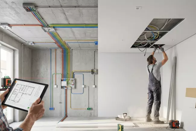 Планирование электропроводки до монтажа потолка