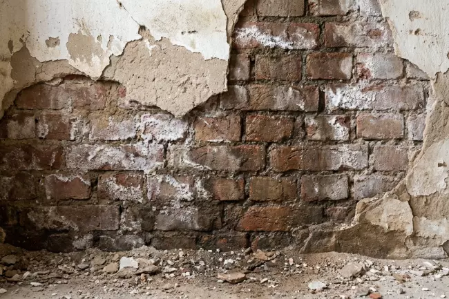 Причины осыпания стен и укрепление штукатурки