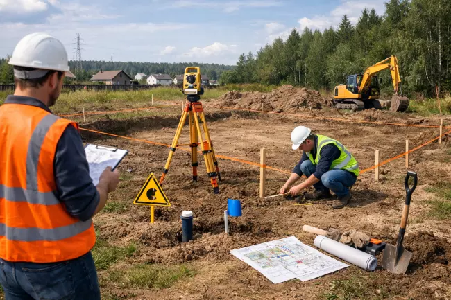 Подготовка участка к земляным работам перед строительством
