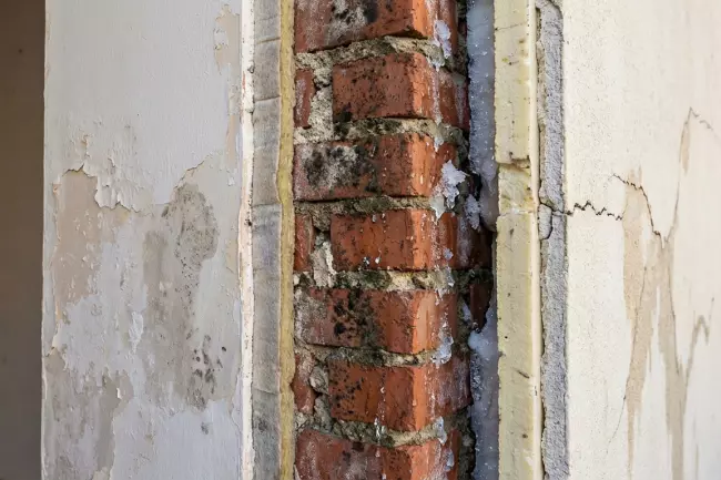 Смещение точки росы внутри стены