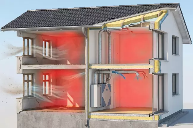 Герметичность дома после утепления и воздухообмен