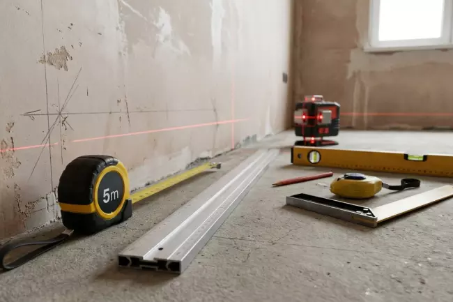 Инструменты для точной разметки стен перед отделкой