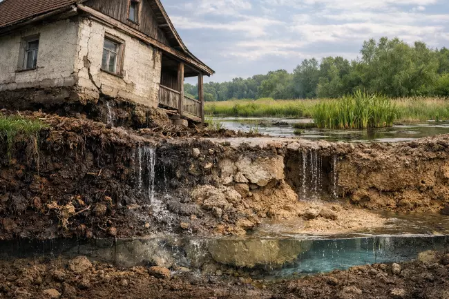 Осадка грунта: причины и последствия для дома
