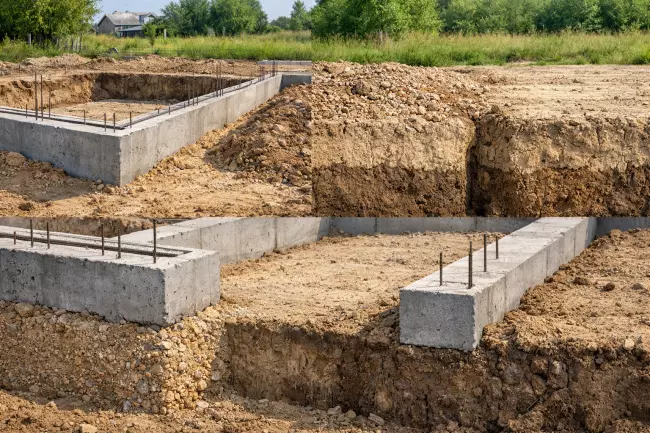 Грунты для ленточного фундамента дома