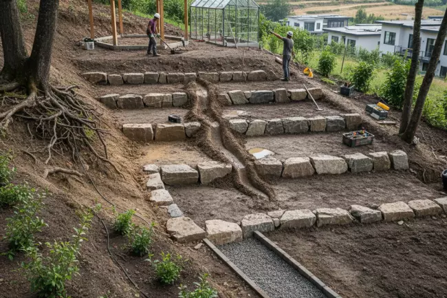 Террасирование участка на склоне: решения и ошибки