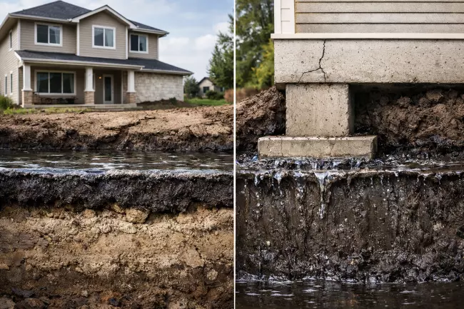 Несущая способность илистого грунта под домом