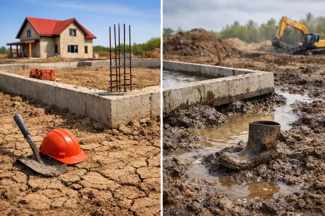 Несущая способность суглинка при разной влажности