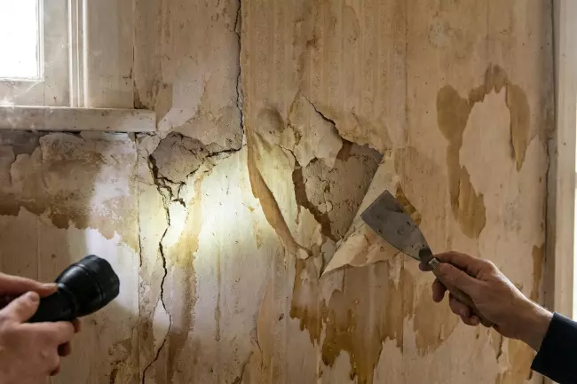 Оценка прочности старой отделки перед выравниванием стен