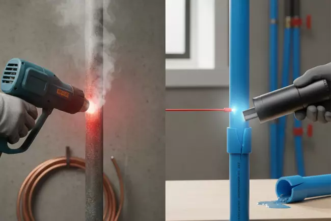 Отогрев металлических и пластиковых труб без повреждений