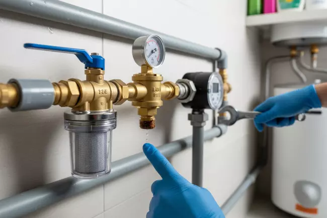 Безопасная подготовка к регулировке редуктора давления воды