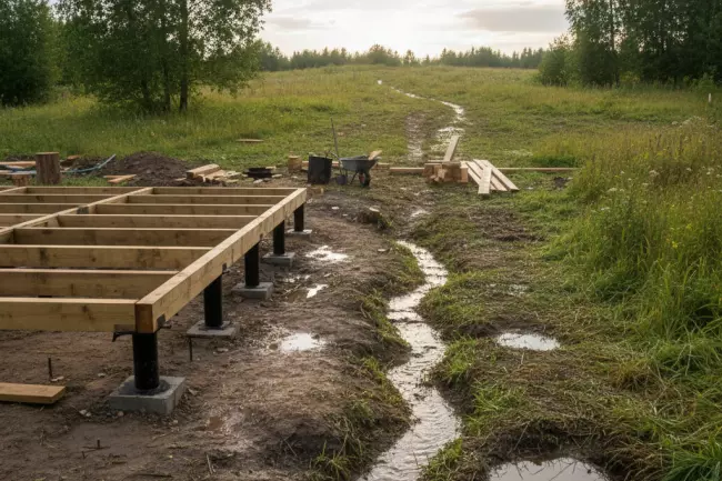 Выбор места для бани с учетом рельефа