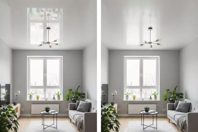 Глянцевый или матовый потолок для маленькой комнаты