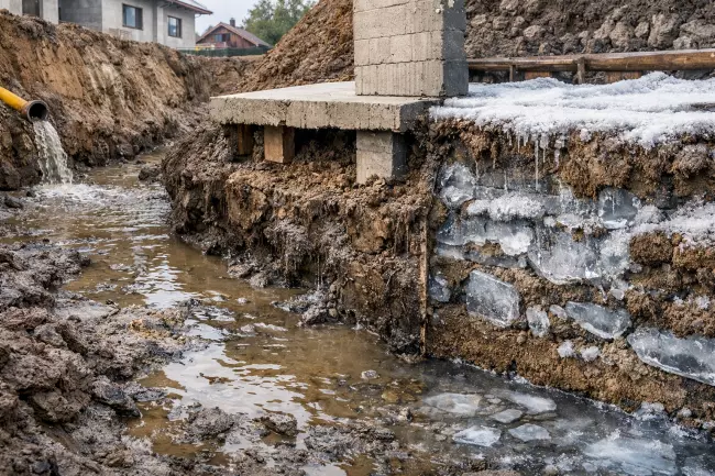 Илистый грунт: риски увлажнения и промерзания