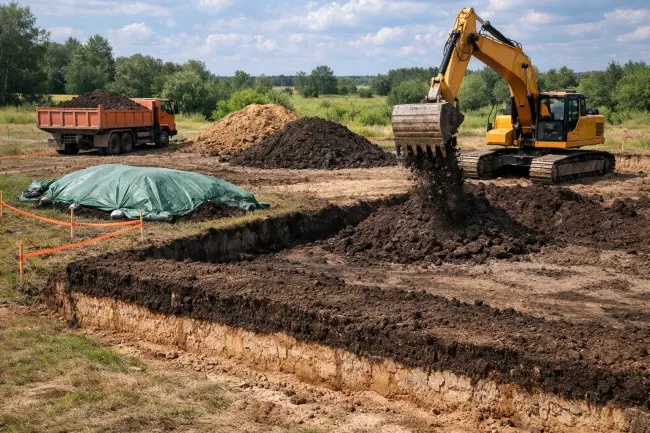 Снятие плодородного слоя грунта: правила и ошибки