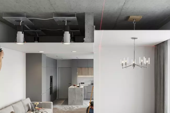 Расчёт высоты натяжного потолка с освещением