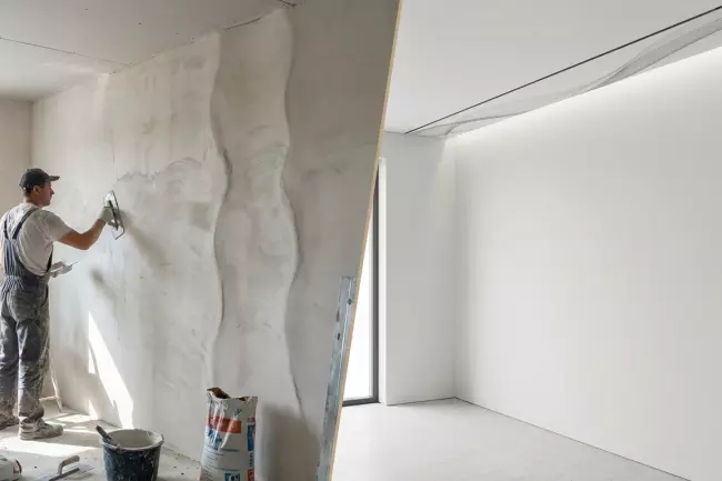 Решения для натяжного потолка при неровных стенах